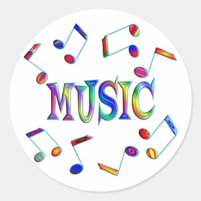 Sticker Rond Musique (Devant)