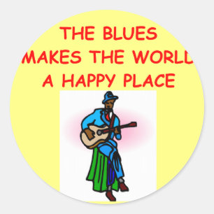 Sticker Rond musique blue
