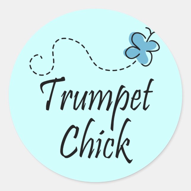 Sticker Rond Musique Chick Trumpet (Devant)