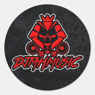 STICKER ROND MUSIQUE DJMH