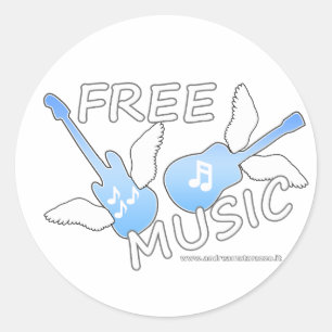 Sticker Rond Musique libre