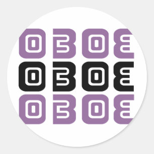 Sticker Rond Musique locale Oboe