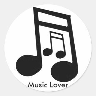 Sticker Rond MUSIQUE LOVER Collection