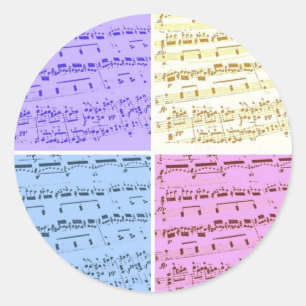 Sticker Rond Musique majeure/étudiante/enseignant