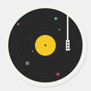 Sticker Rond Musique partout   Florent Bodart