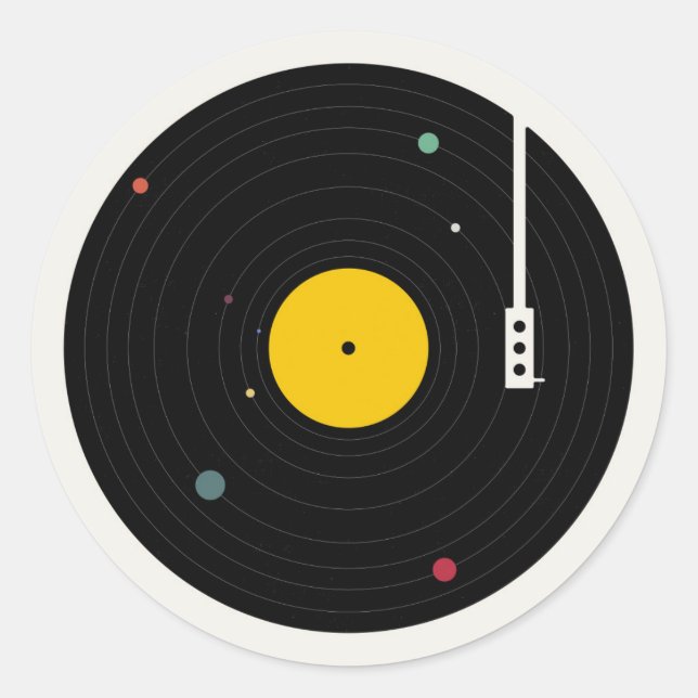 Sticker Rond Musique partout | Florent Bodart (Devant)