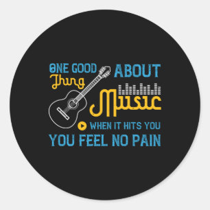 Sticker Rond Musique - Pas de douleur quand la musique vous fra