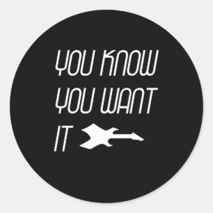 Sticker Rond Musique que vous connaissez vous voulez guitare
