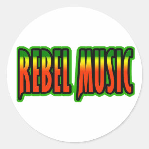 Sticker Rond Musique rebelle