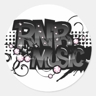 Sticker Rond Musique RNB
