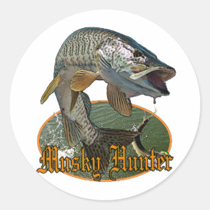Sticker Rond Musky Hunter 9
