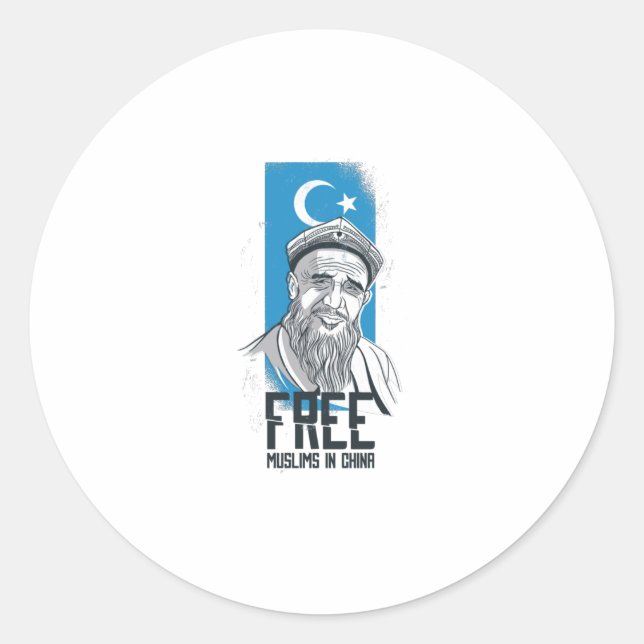Sticker Rond Musulmans libres (Devant)