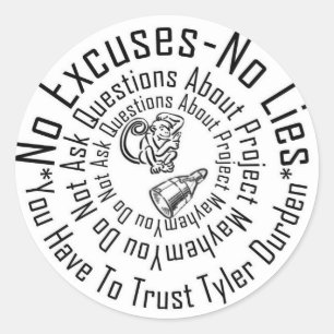 Sticker Rond Mutilation de projet