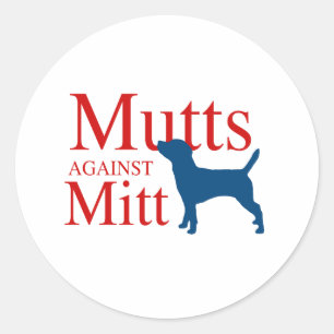 Sticker Rond Mutts contre Mitt