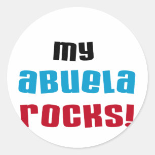 Sticker Rond My Abuela Rocks T-shirts et cadeaux