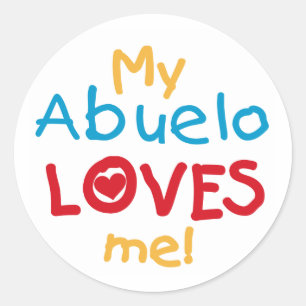 Sticker Rond My Abuelo Loves Me T-shirts et cadeaux