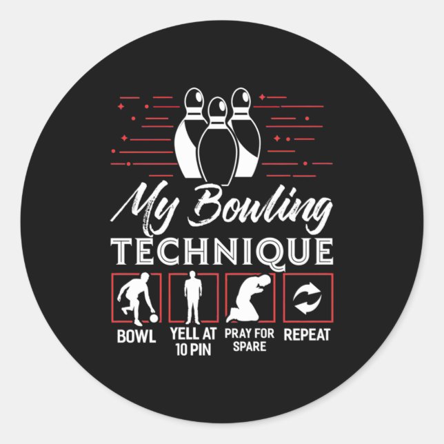 Sticker Rond My Bowling Technique (Devant)