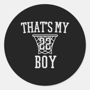 Sticker Rond My Boy #22 Bysketbyll Numéro 22 Jersey Bysketbyll