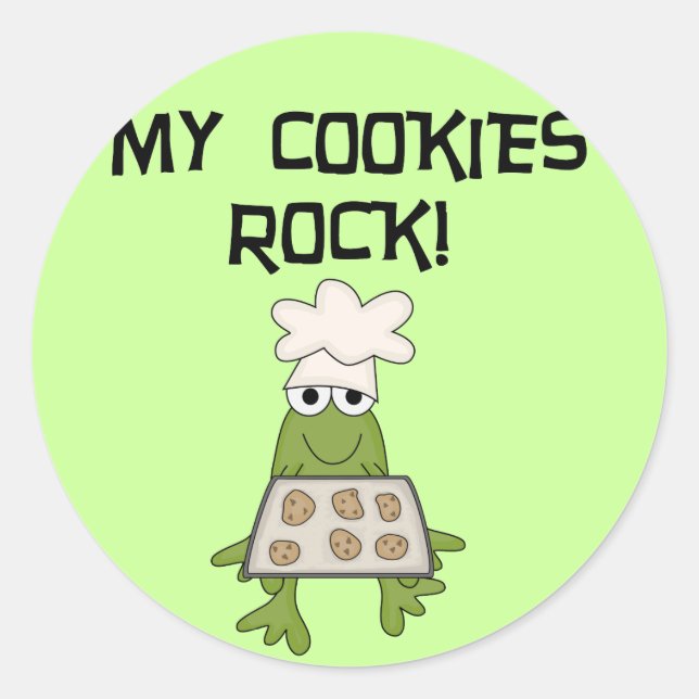 Sticker Rond My Cookies Rock Tshirts et cadeaux (Devant)