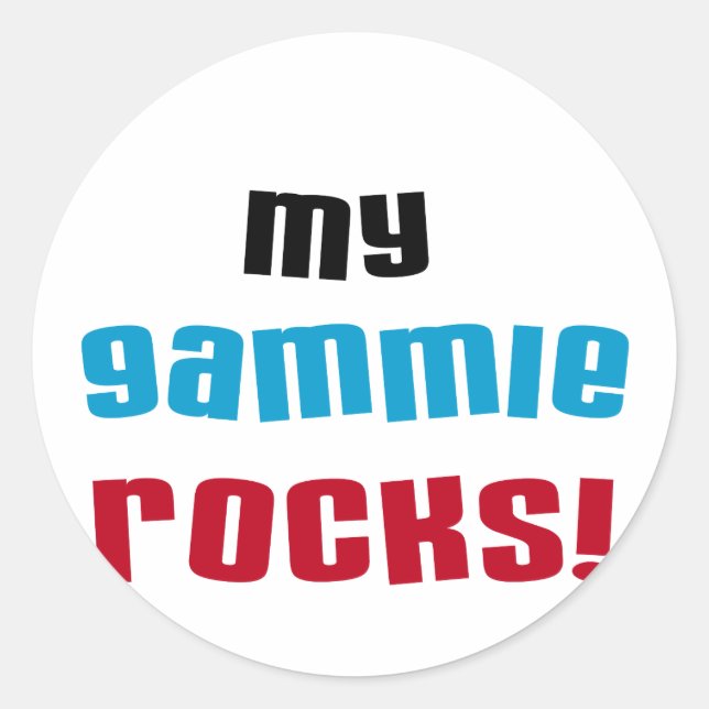 Sticker Rond My Gammie Rocks T-shirts et cadeaux (Devant)