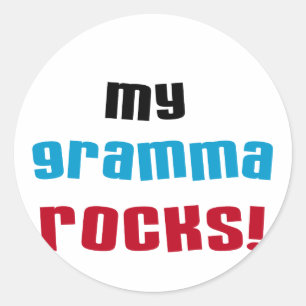 Sticker Rond My Gramma Rocks T-shirts et cadeaux
