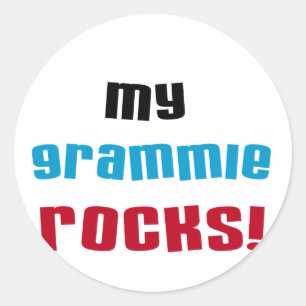 Sticker Rond My Grammie Rocks T-shirts et cadeaux