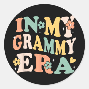 Sticker Rond My Grammy Era Funky Sarcastic Super Retro Mères