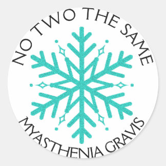 Sticker Rond Myasthenia Gravis No 2 l'autocollant Same Snowflak