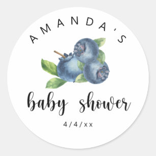 Sticker Rond Myrtilles - Baby shower