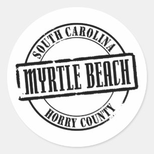 Sticker Rond Myrtle Beach Titre