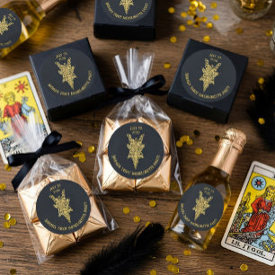 Sticker Rond Mystic Tarot  Enterrement de Vie de Jeune Fille