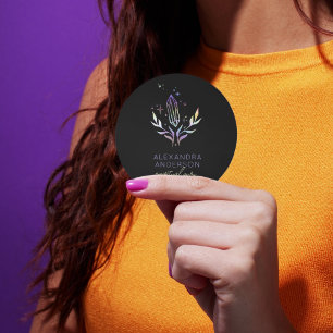 Sticker Rond Mystique Holographique Parties scintillant Cristau