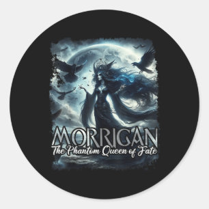 Sticker Rond Mythologie irlandaise celte de Morrigan Guerre du 