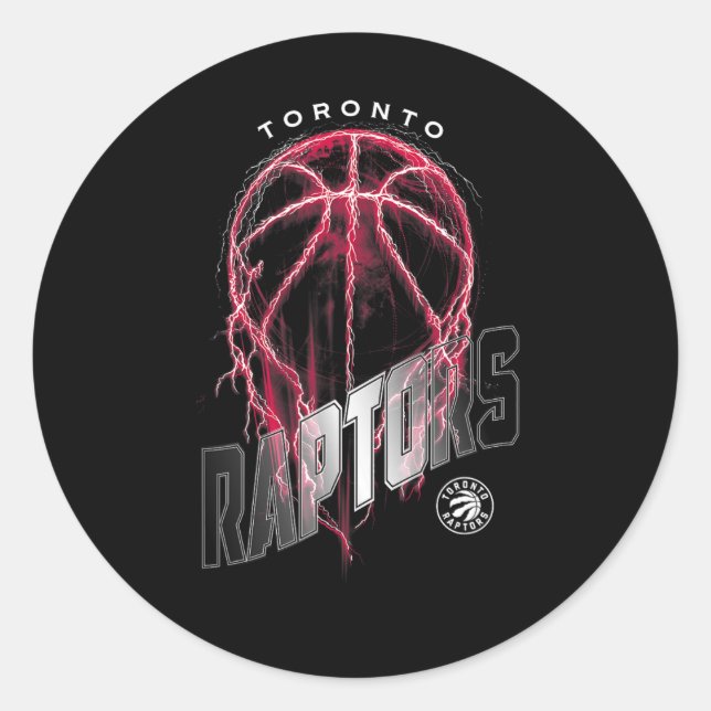 Sticker Rond N Toronto Raptors Lightning Bolt Sketll Logo  (Devant)