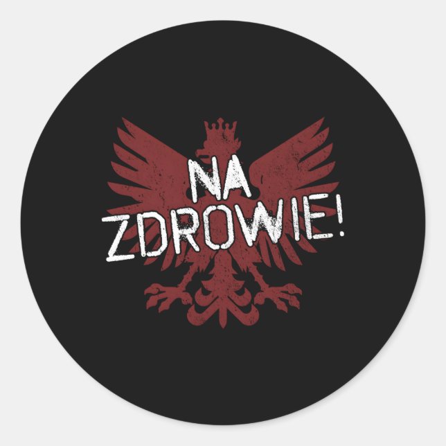 Sticker Rond Na Zdrowie Faucon polonais (Devant)