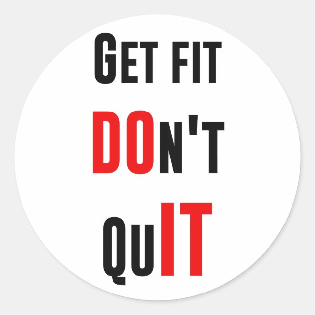 Sticker Rond N'abandonnez pas FAIRE Citer la sagesse (Devant)