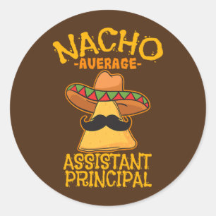 Sticker Rond Nacho Moyenne Adjointe Vice Enseignant