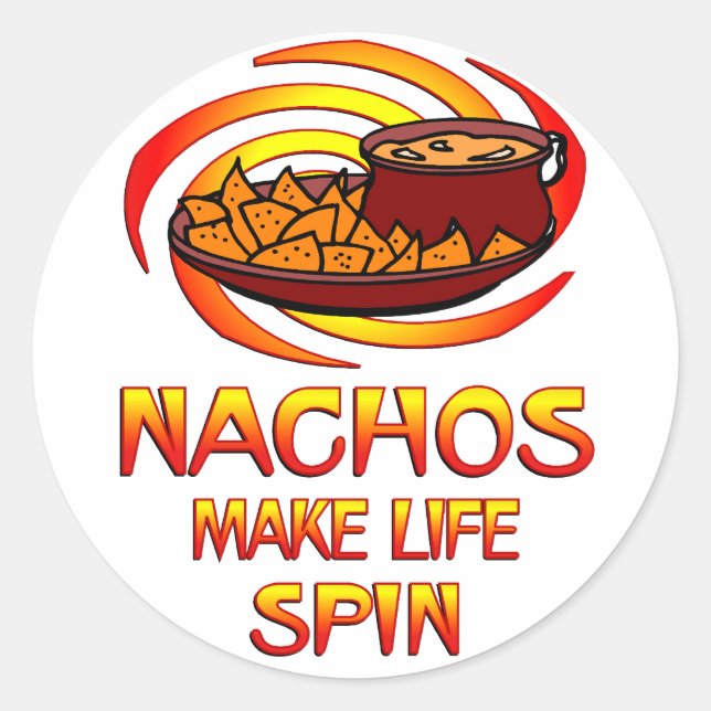 Sticker Rond Nachos Spin (Devant)