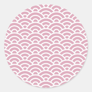 Sticker Rond NADESHIKO 01 Seigaiha Waves - Energetic Ver.