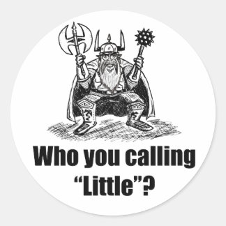 Sticker Rond Nain-BW