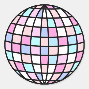 Sticker Rond Naissance de Neon Super Disco
