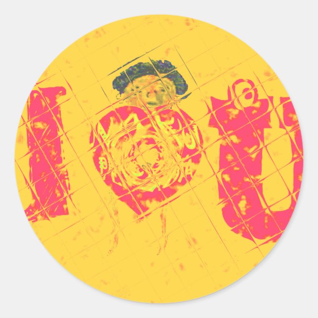 Sticker Rond Nakupenda - I Love U Swahili Mot Texte Signifiant  (Devant)