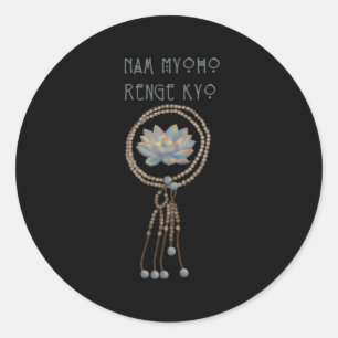 Sticker Rond Nam Myoho Renge Kyo Juzu Bead