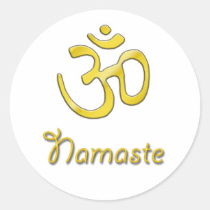 Sticker Rond namaste
