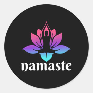Sticker Rond Namaste