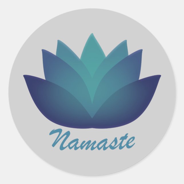 Sticker Rond Namaste Lotus Flower (Devant)