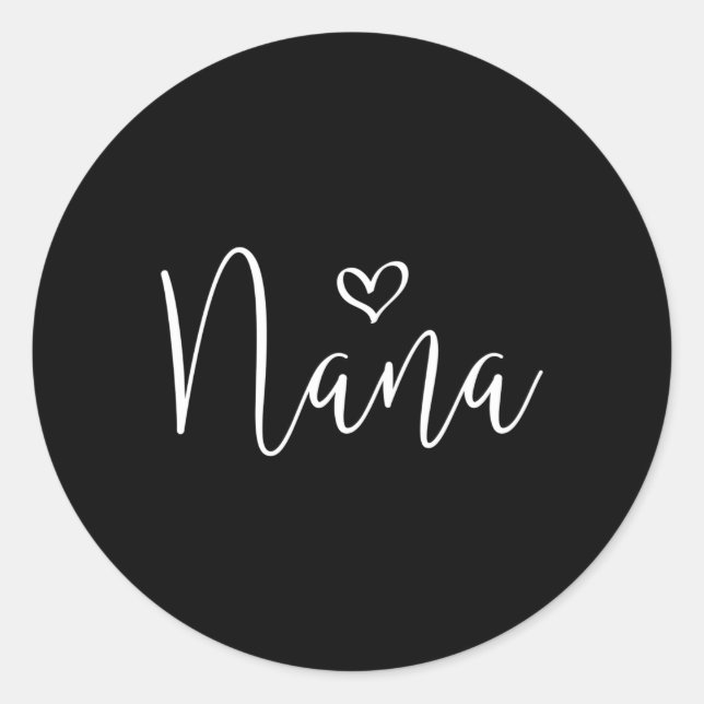 Sticker Rond Nana Grandma Pour La Fête Des Mères Grand (Devant)