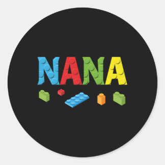 Sticker Rond Nana Master Builder Bâtiment Briques Blocs Famille