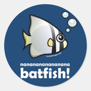Sticker Rond nananananananana Batfish !
