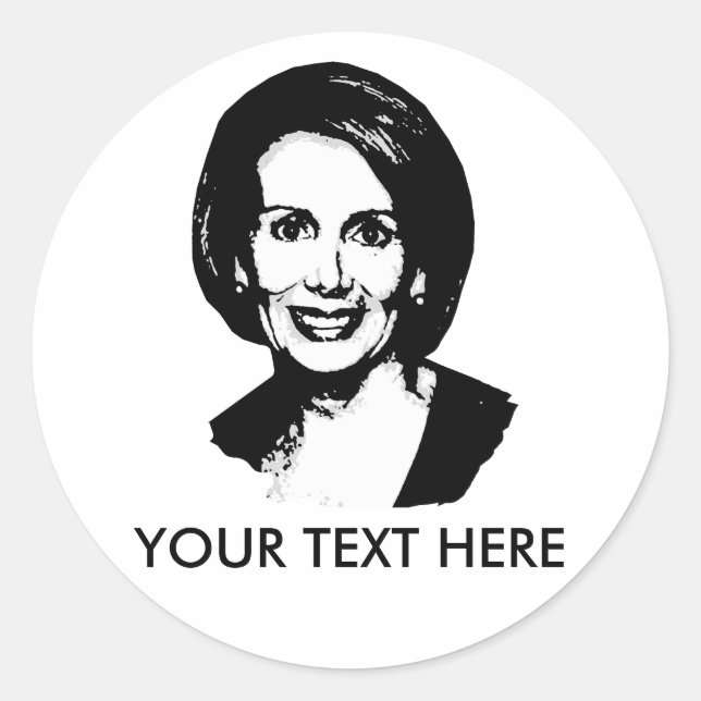 Sticker Rond Nancy Pelosi (Devant)